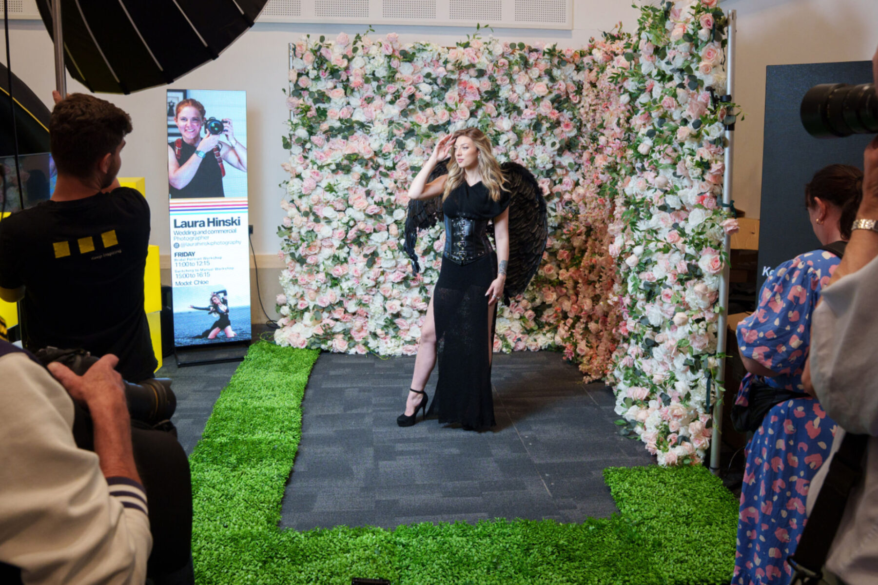 Live portrait photography demonstration at Wales & West Photography Show